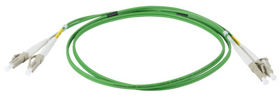 INFRALAN© Duplex Jumper LC-LC 50/125µm -- OM5, LSZH, limetten grün, 2.0mm, 0,5m