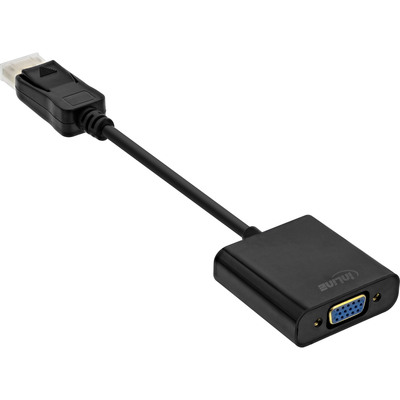 InLine® Basic DisplayPort zu VGA Adapterkabel, schwarz, 0,15m (Produktbild 1)