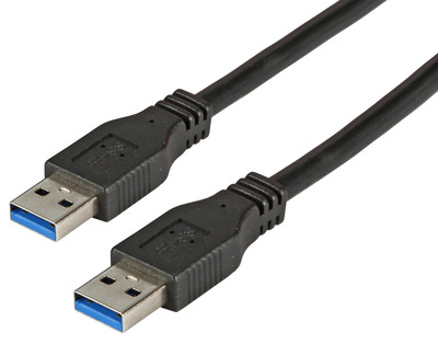 USB3.0 Anschlusskabel A-A, St.-St. -- 5,0m, schwarz, Premium